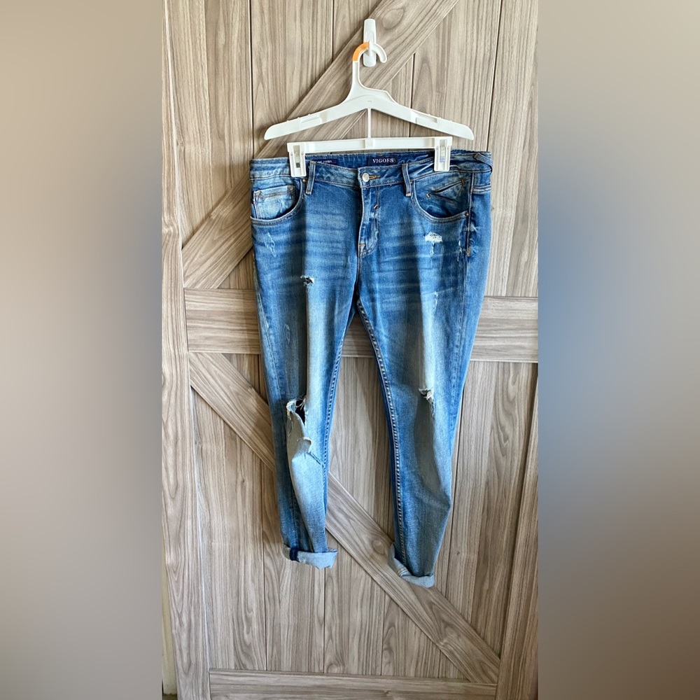 Vigoss Women's The Jagger Skinny distressed Jeans